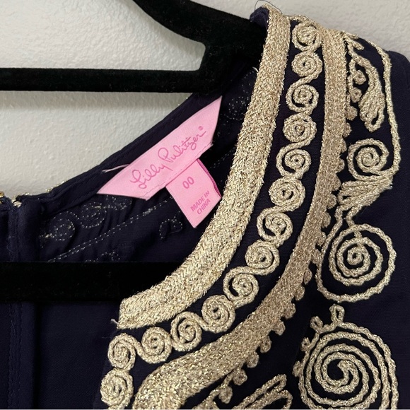 Lilly Pulitzer Carlotta Stretch Shift Dress in True Navy - Picture 7 of 9